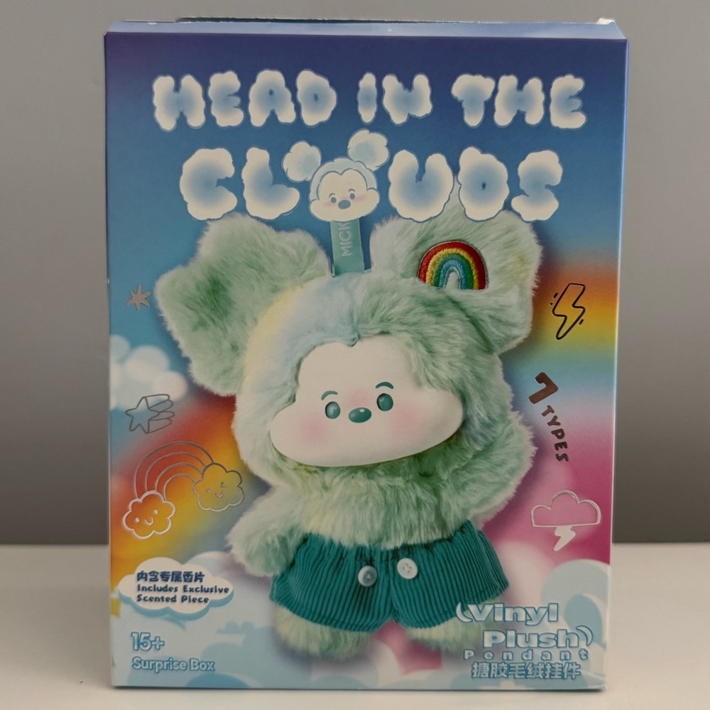 MINISO Disney Mickey Head in The Clouds Vinyl Plush Pendant- Red Cloud - NIB - Picture 5 of 10